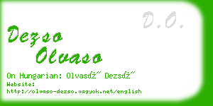 dezso olvaso business card